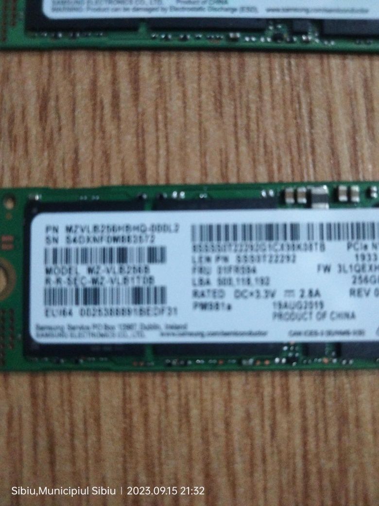 Ssd 256 gb nvme  lung