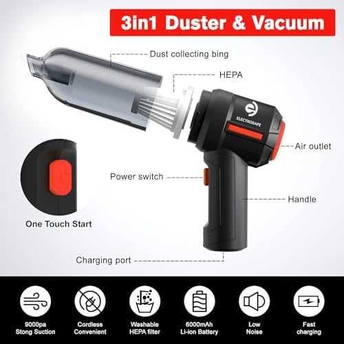 Нова Безжична прахосмукачка 8 аксесоари, 9000PA всмукване за кола дом