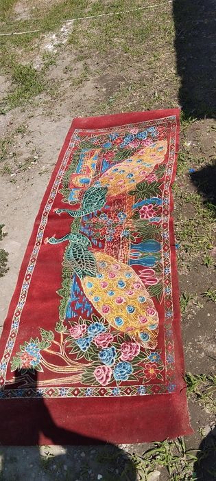Carpete vintage batik pauni/ cerbi