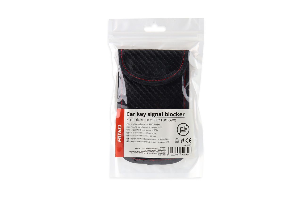 Husa cu bruiaj semnal Rfid GSM Wifi Bluetooth keys, blocare semnal cheie masina pornire Keyless SB-03, Amio