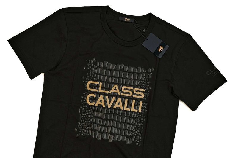 ПРОМО Roberto Cavalli Class S,М,L размер-Оригинална черна тениска