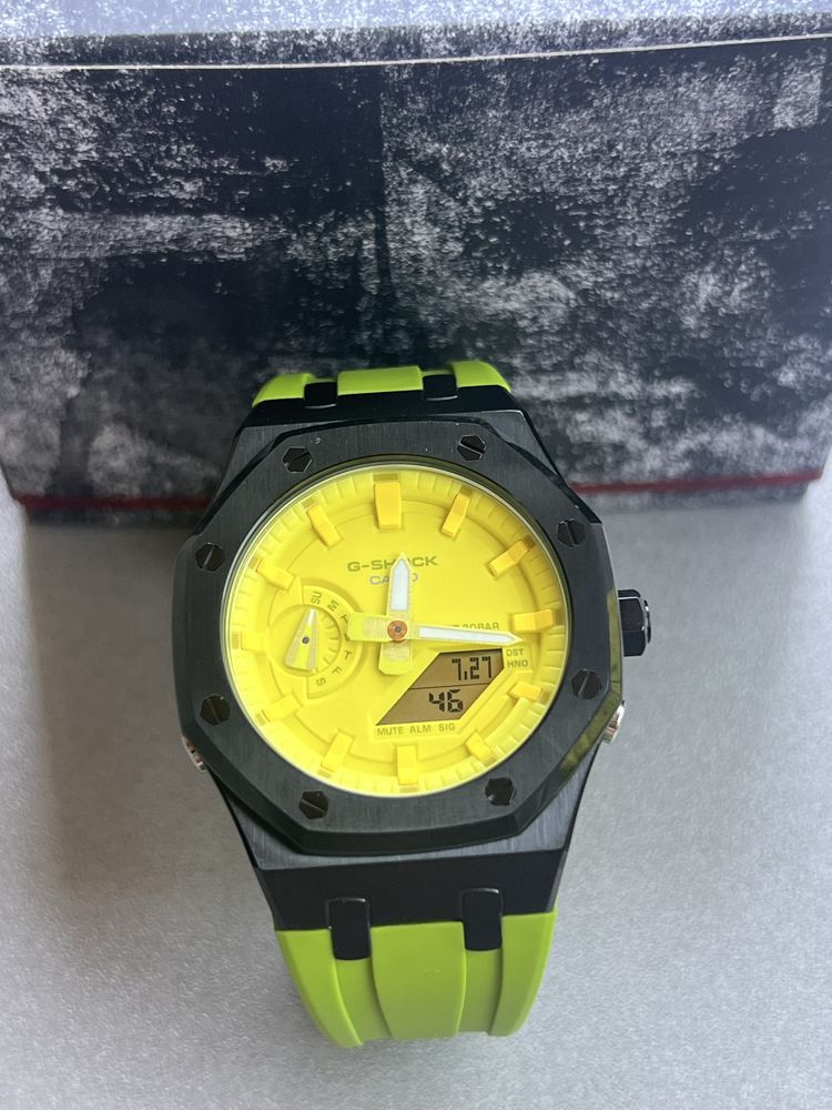 Casioak / Casio G-Shock GA-2100 Mod Electric Green/Yellow