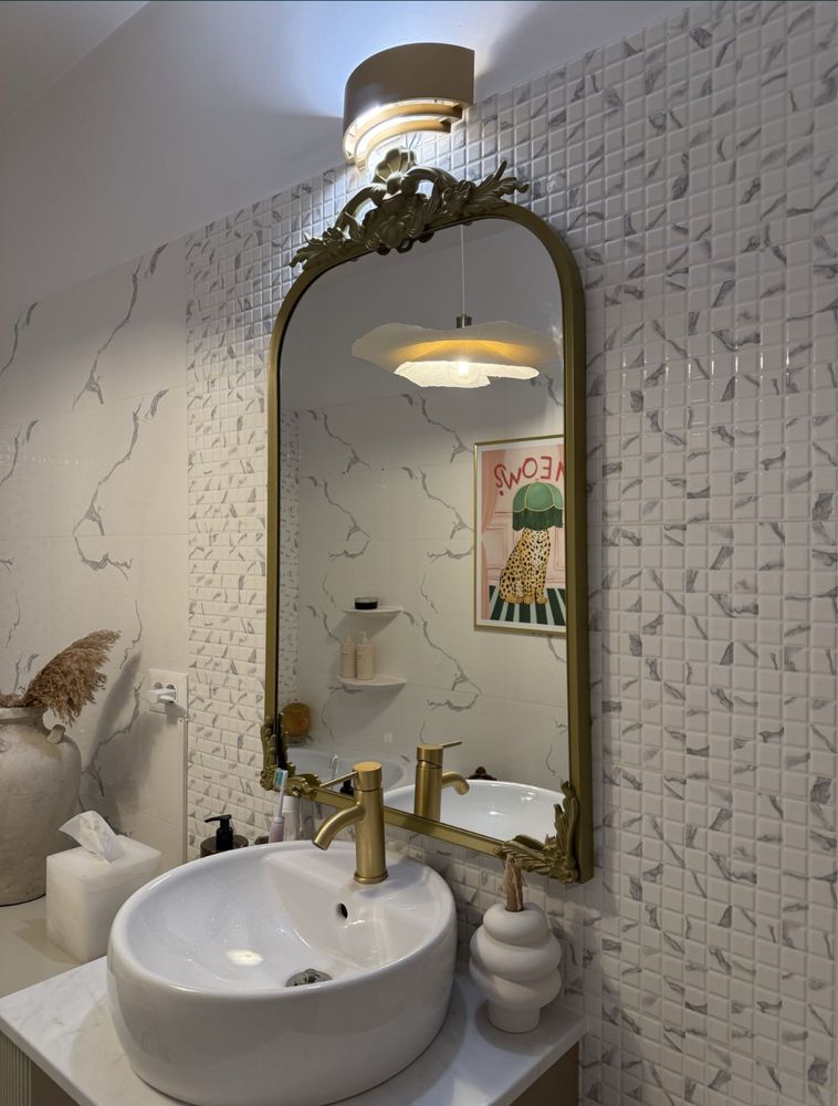 Oglinda cu design vintage, aurie RAMEBO lkea