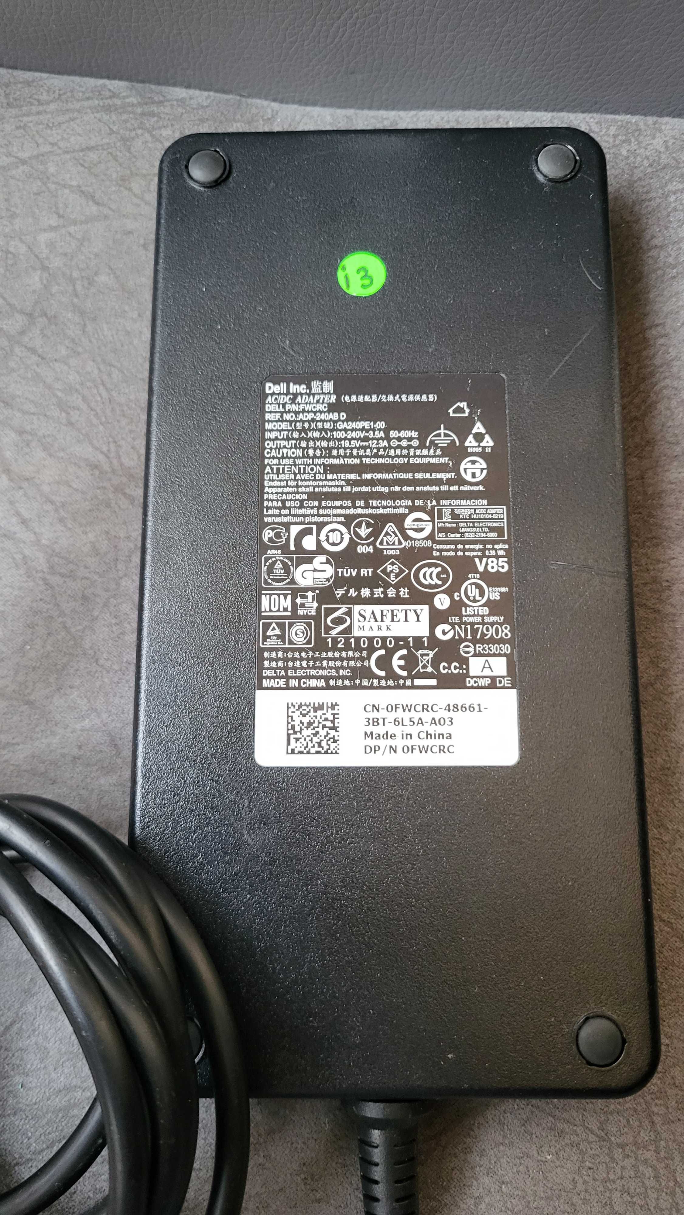 DELL 240W Incarcator AC Adaptor 19.5V-12.3A fuctional cu pin central