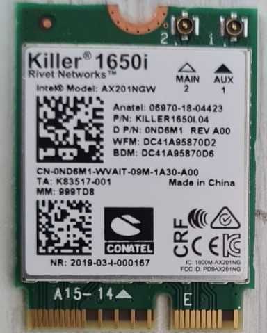 Placa wireless Killer 1650i WI FI 6, conectare M2, nou fara ambalaj