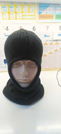 Зимний хиджаб женская шапка с длинным теплым горлышком
