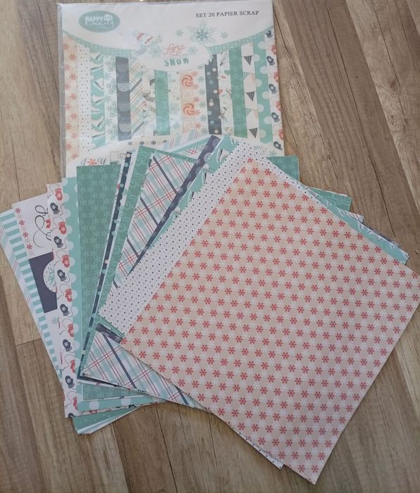 Зимна/ Коледна дизайнерска хартия 30х30 см