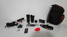 KIT complet foto-video: cameră + 3 obiective + Ronin SC + accesorii