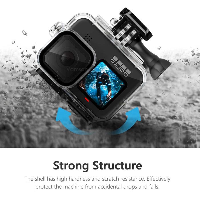 Set accesorii GoPro 9, 10, 11, 12, 13 carcasa subacvatica husa folie