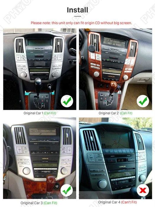 Мултимедия Двоен дин за Lexus RX300 RX330 RX400H Навигация Android RX