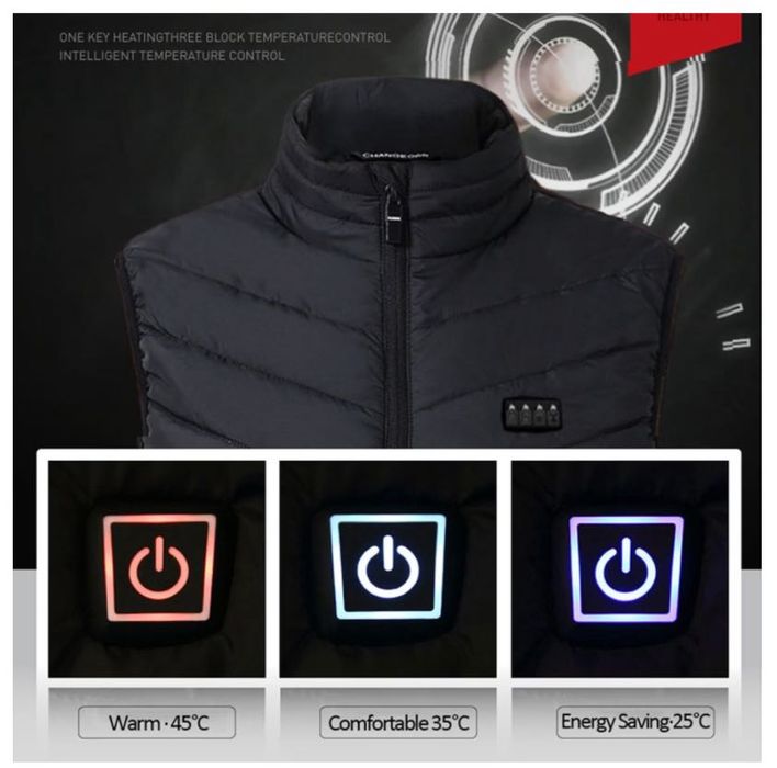 Vesta incalzire USB - 13 zone, control temperatura 3 trepte, S, L, XXL