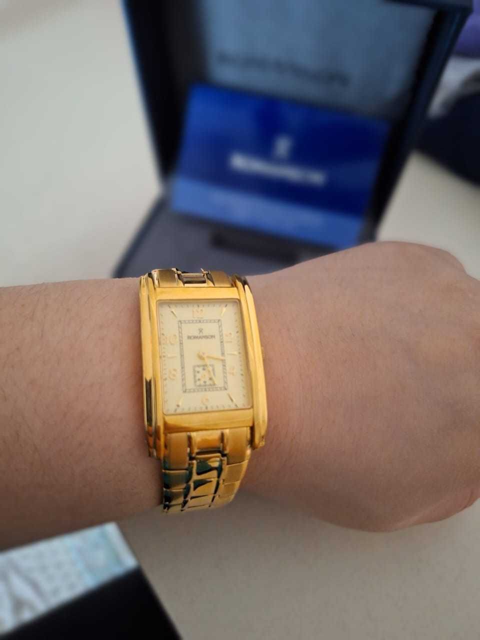 `Romanson`` TM 0224MX мужские наручные золотистые часы