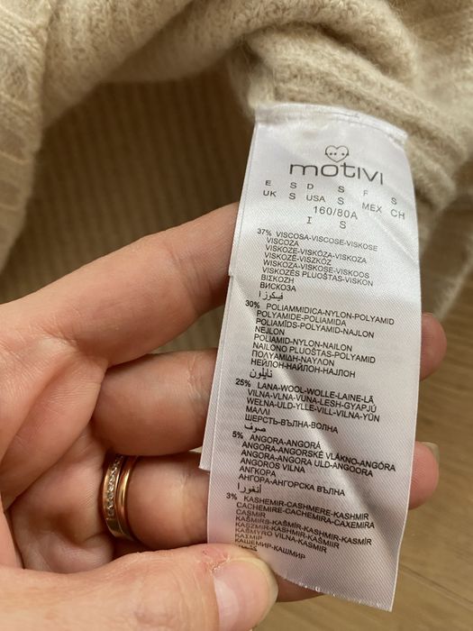 Pulover Motivi pufos, din mix cu lana, angora si casmir