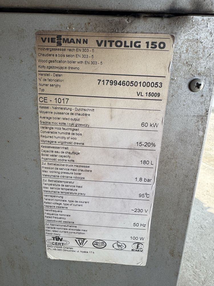 Centrala Viessmann Vitolig 150 60 kw