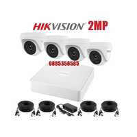 HIKVISION ГОТОВ Комплект за Видеонаблюдение 2MP с 4 Камери и DVR