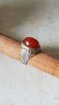 Ghiul argint 925 cu piatra chihlimbar natural 19 mm