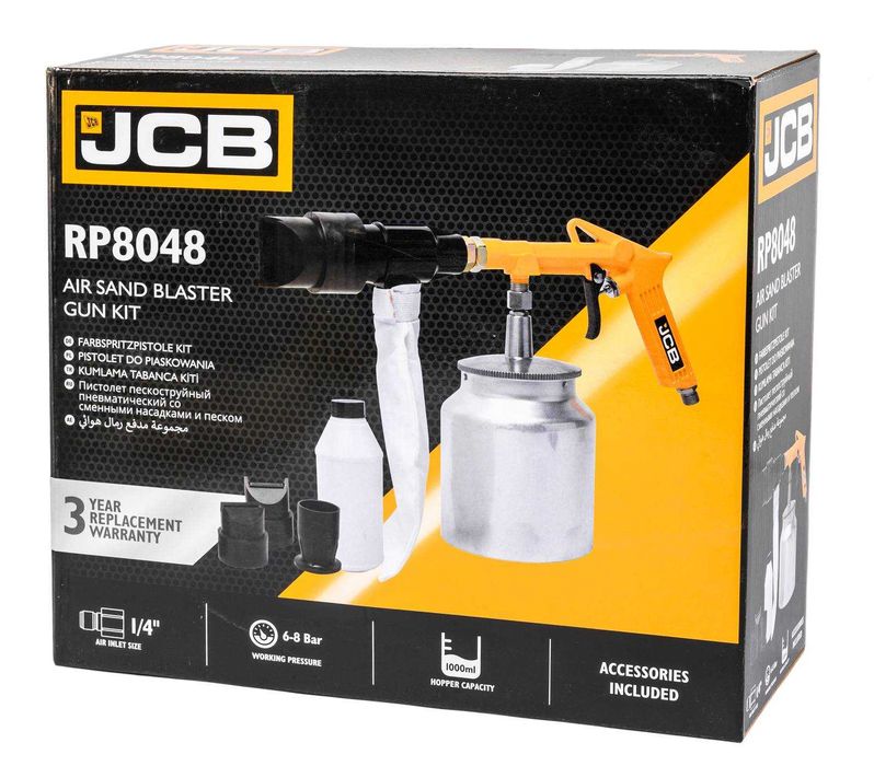 Пневматичен Пясъкостръен Пистолет 1Л С 4 ДЮЗИ JCB , RP8048