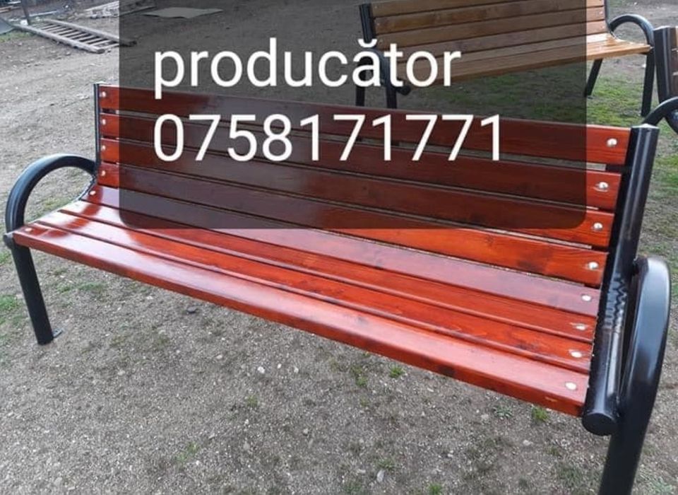 Bancă parc, set masă cu două băncuțe foișor grădină
