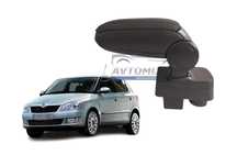 Подлакътник, Skoda Fabia 2008-2014 г., еко кожа, черен