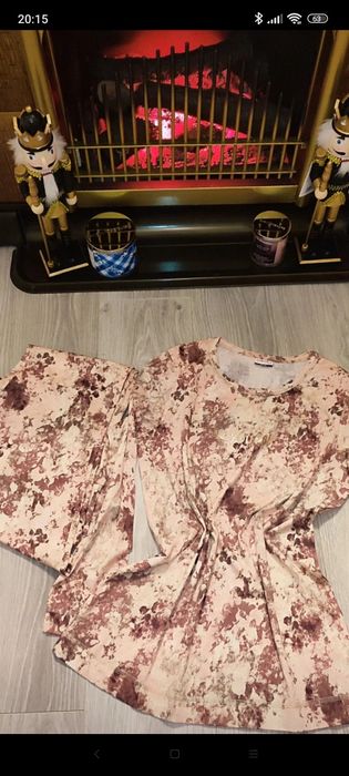 Set de pijama,100% bumbac, roz pudra trandafiru, mărime 36-38, nou