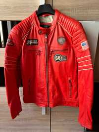 Jacheta de piele barbati Classic Legend Motors Le Mans24H Red