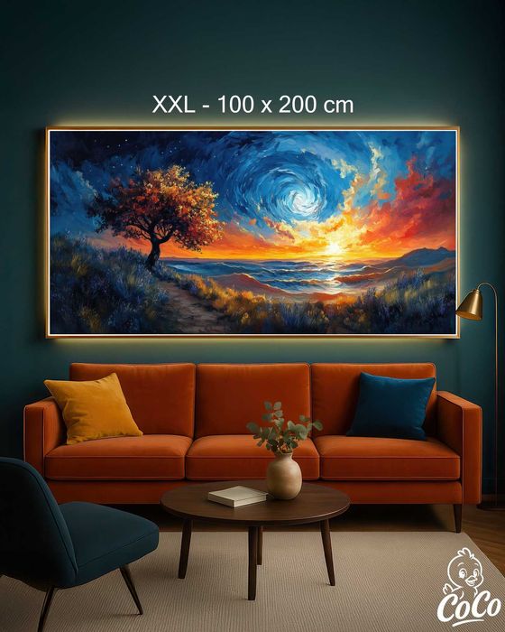 " The Lonely Tree”. Artă contemporană / Giclée XXL pe pânză 100x200