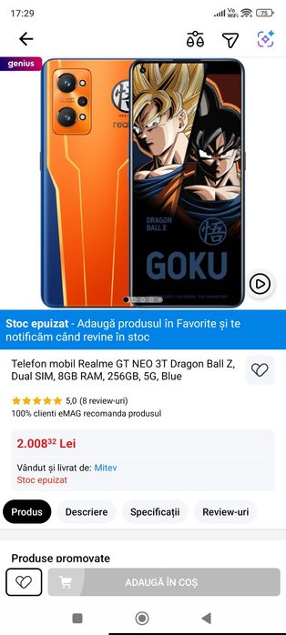 Realme GT Neo 3T Dragonball Z edition