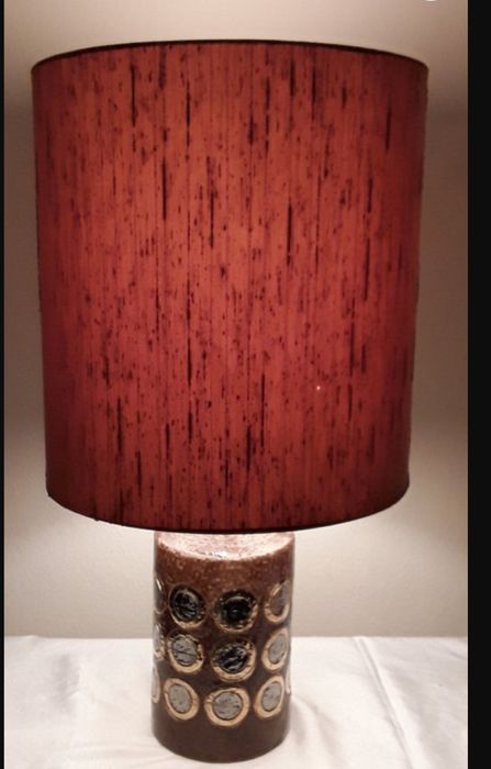 Винтидж чифт настолна лампа,керамична Италия Bitossi