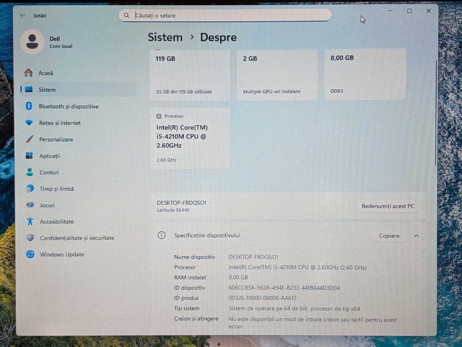 Laptop Dell Latitude E6440 Intel Core i5-4210, ram 8GB, 128GB SSD,HDMI