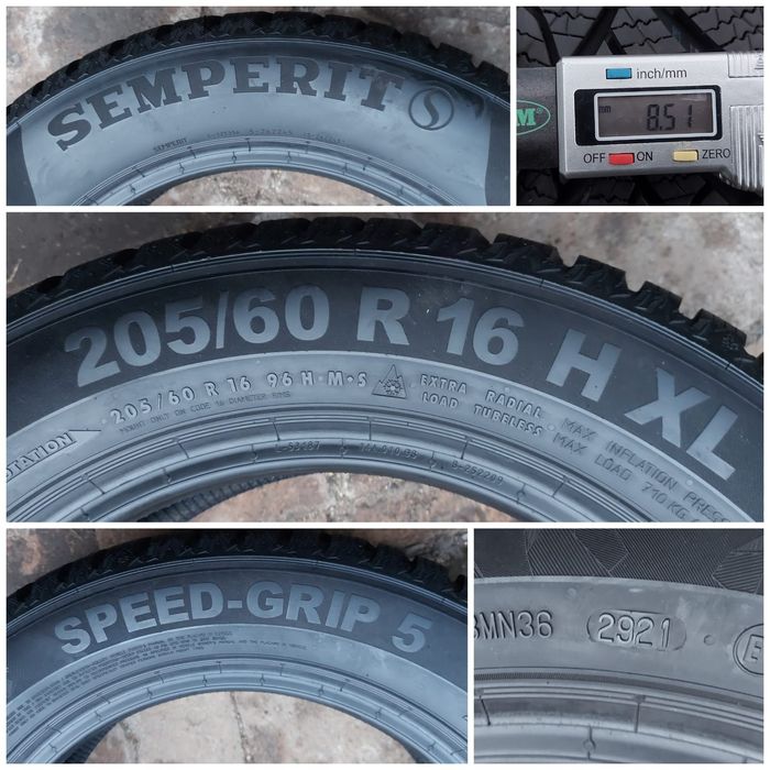 O bucată 205/60 R16 M+S iarnă - una Continental Semperit