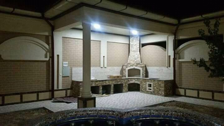 Летняя кухни в национальном стиле строительство и облицовка