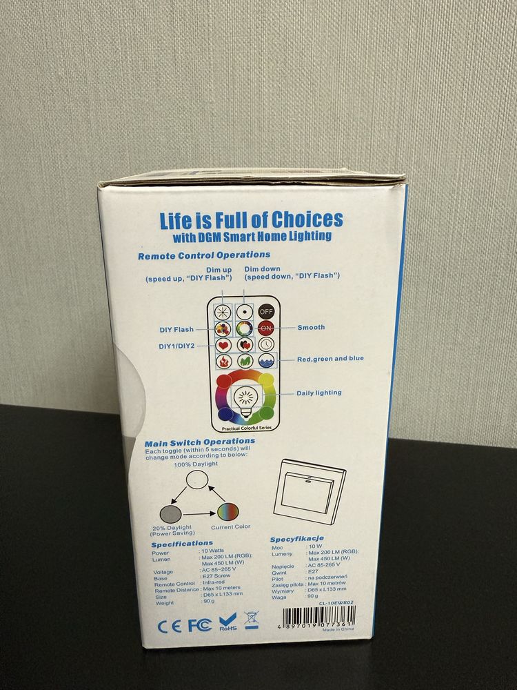 Продам умную rgb лампочку