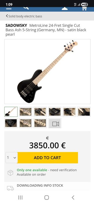 Vand chitara bass Sadowsky Metroline 24