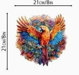 Дървен пъзел "Тропически папагал"