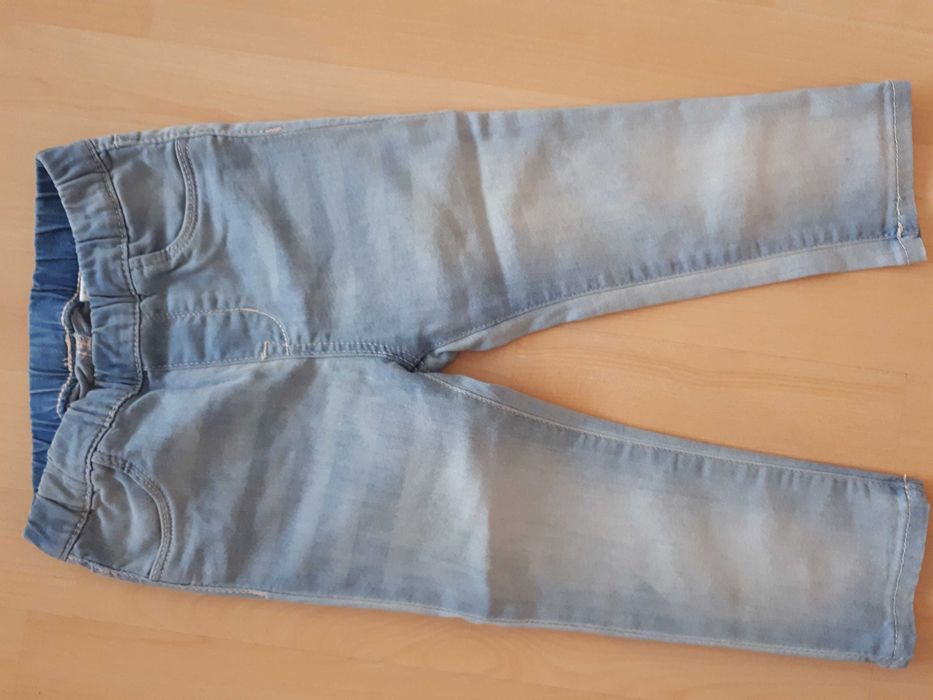 Детски летни дънки  H&M, 86 размер, светло сини, памучни