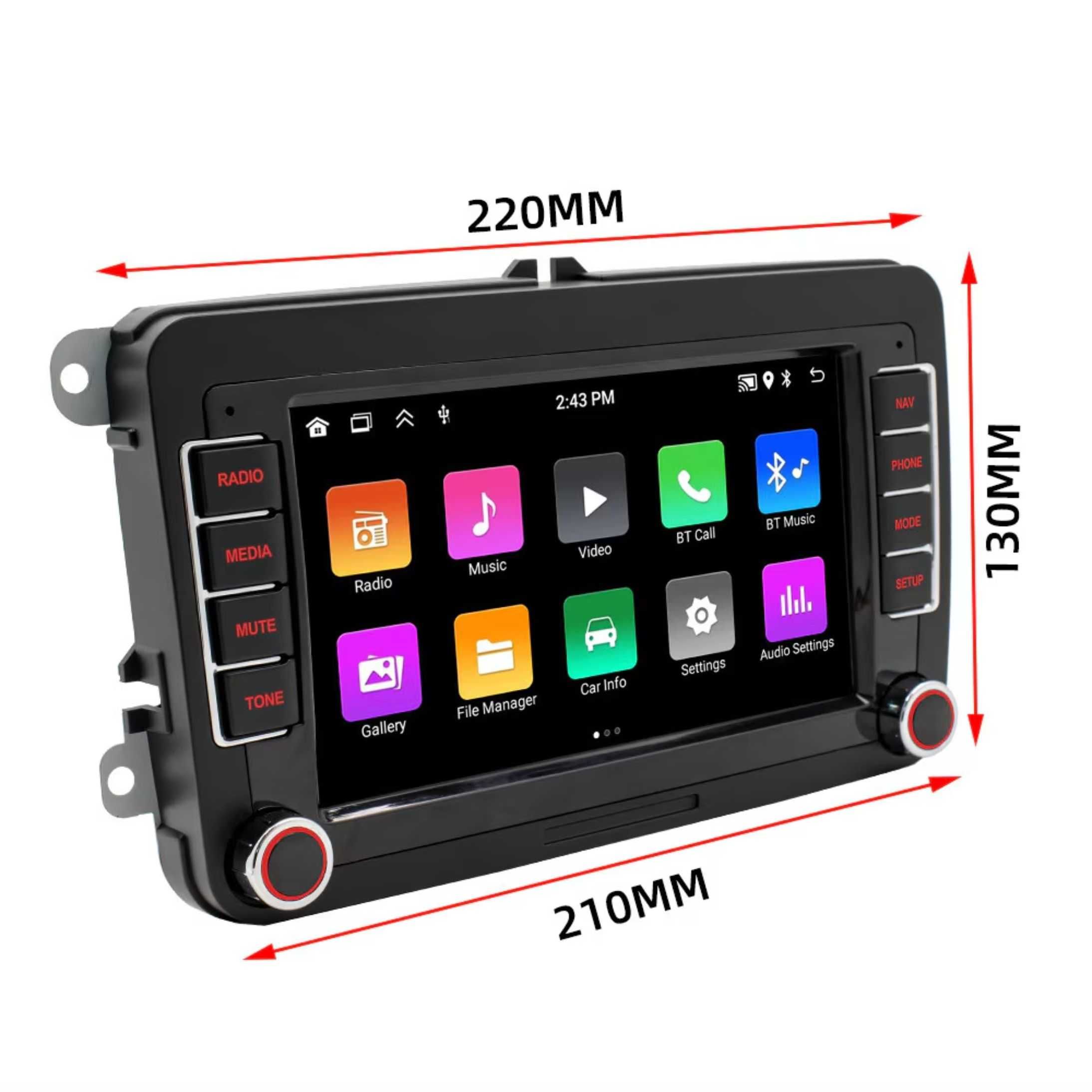Мултимедия 7“, Android 10.0, WiFi, Bluetooth, 1024x600, IPS екран