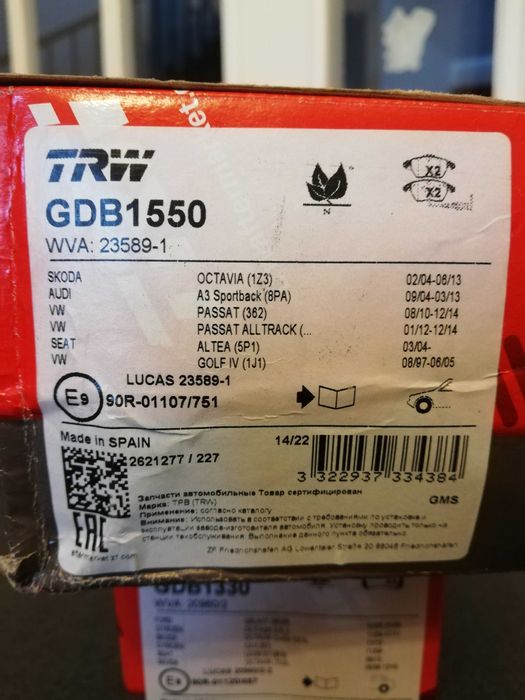 Placute frana fata TRW GDB1550