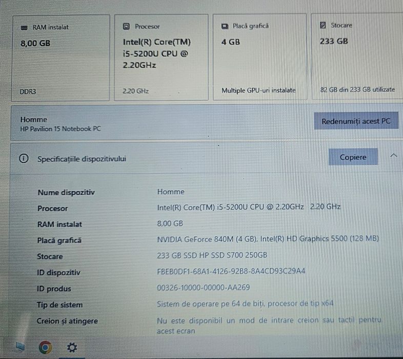 Hp Pavilion 15 Note,doresc telefon Samsung functional!