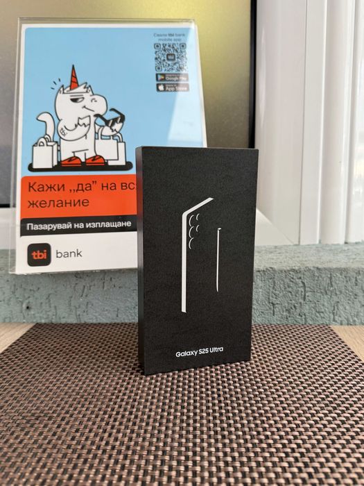 НОВ! SAMSUNG S25 ULTRA Лизинг от 70лв/м Titanium black черен ГАРАНЦИЯ!