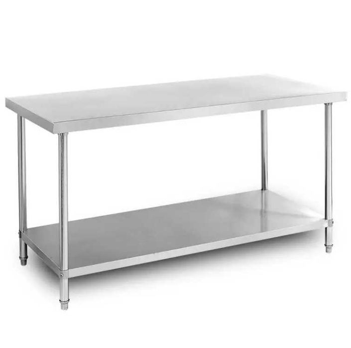 Masa inox cu polita ,masa centrala din inox 1500x600x850H NOUA,Factura