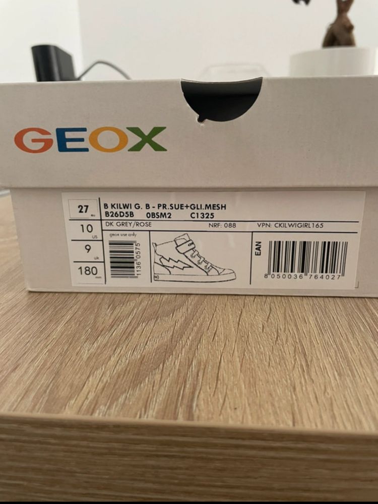 Pantofi sport piele, Geox, 27