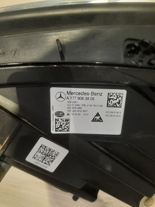 Far dreapta Mercedes Benz A class 2022