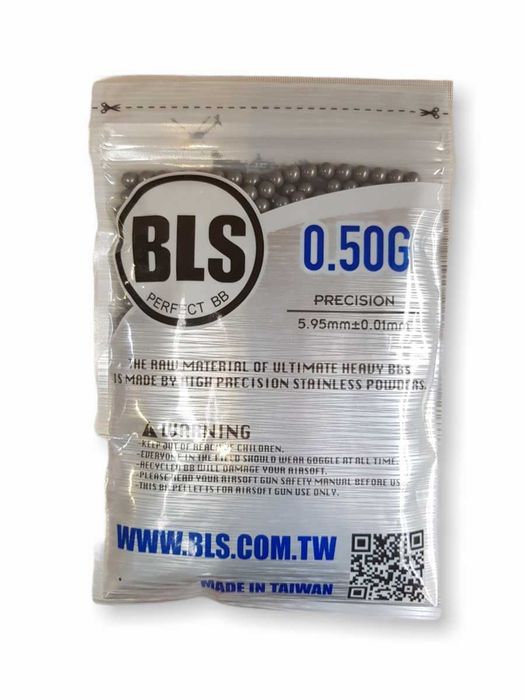 Bile 0.50gr GRI marca B L S  +/- 5.95 mm airsoft calitate PREMIUM
