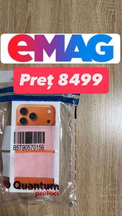 iPhone 17 Pro Max 256GB sigilat Emag garantie 2 ani cu SIM portocaliu