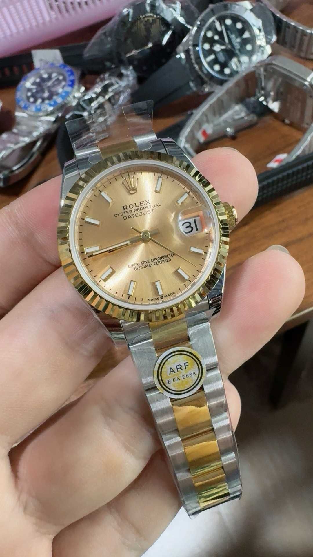 Rolex datejust 31mm златен циферблат