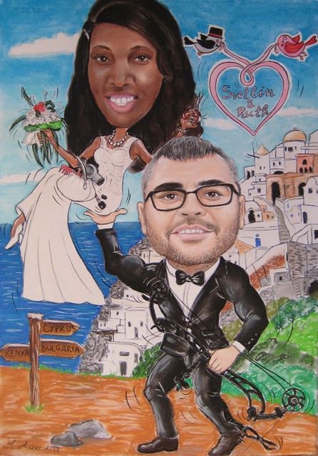 Рисувам карикатури за сватба