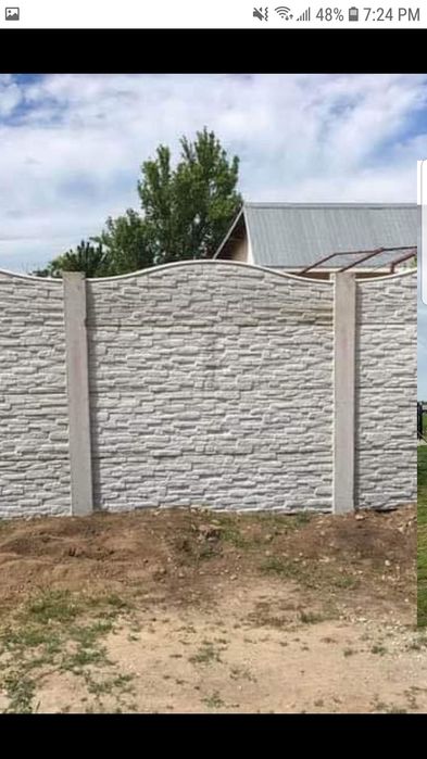 Vand gard beton armat, foarte bine lucrat cu plasa de 4 și fier de 6.