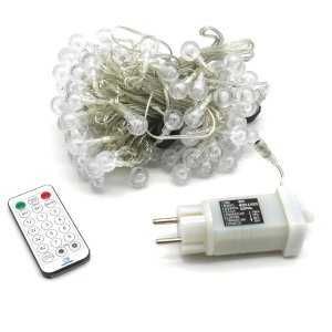 Isuda LED крушки с дистанционно 50 стъклени крушки 15м