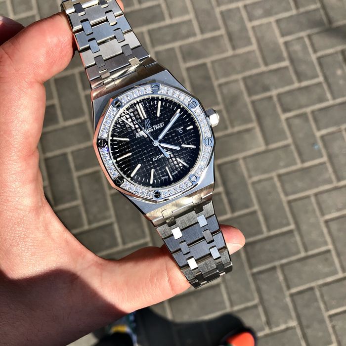 ceas ap royal oak black dial 41,mm