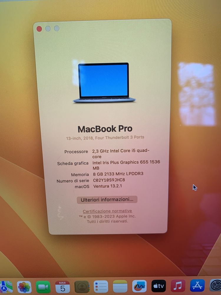 MacBook Pro 13” 2018 A1989